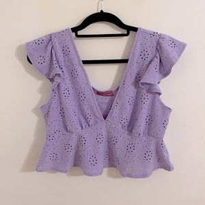 Light lilac crop top